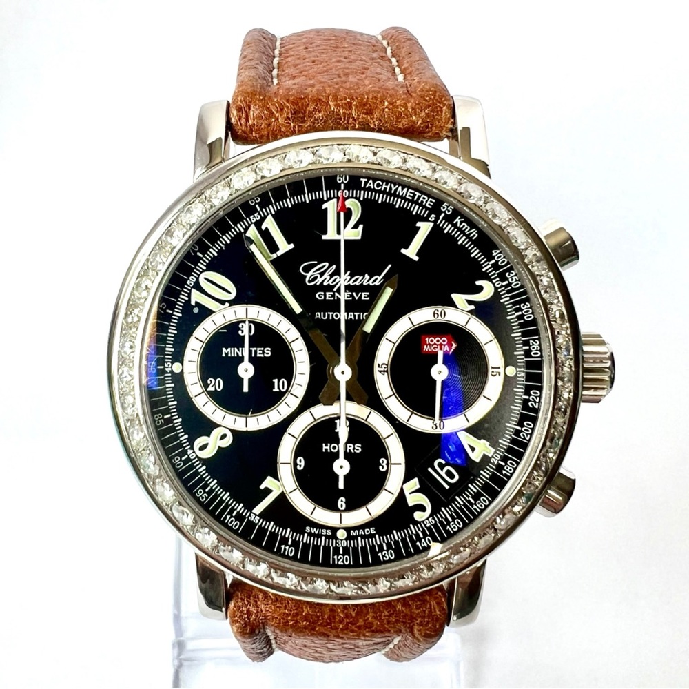 CHOPARD MILLE MIGLIA Chronograph Automatic 39mm Steel 1.8TCW Diamond Watch